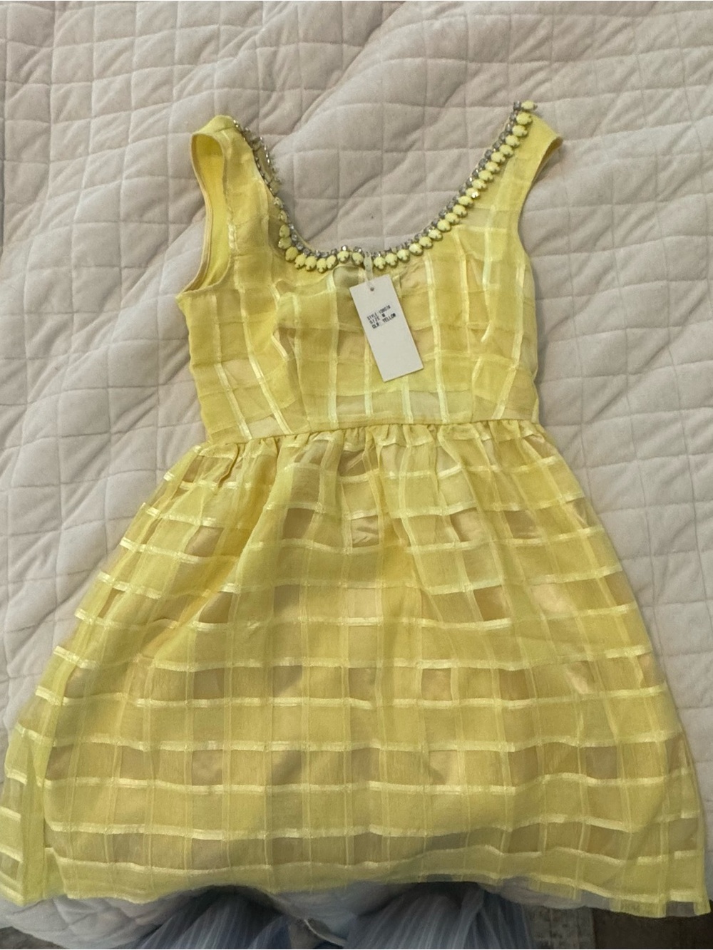 Lucy Paris Yellow Gemstone Mini Dress NWT Size Medium